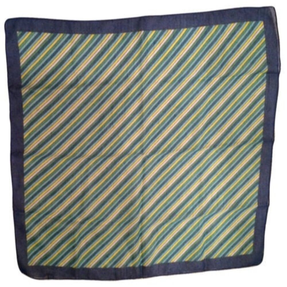 Vintage Morsly Italian Striped Scarf 26" Square All Polyester